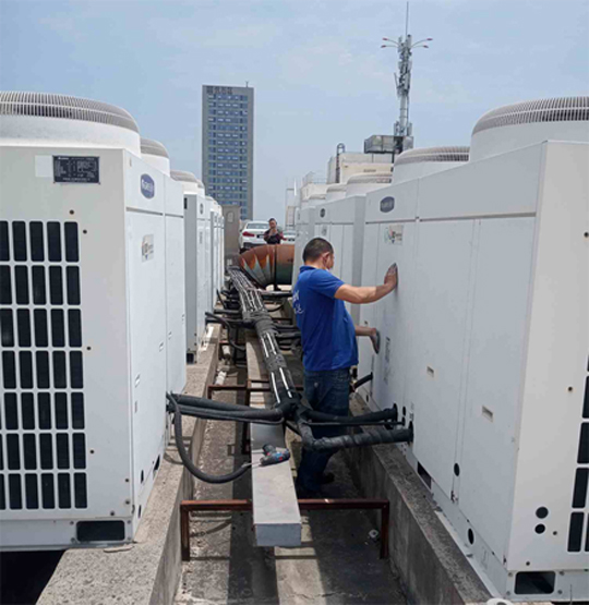 梁子湖中央空调制热和不制冷系统维修方法